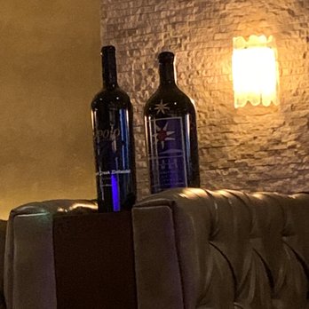 Enoteca - Some huuuge wine bottles as deco - New American Near Me - Paso Robles, California Enoteca - Some huuuge wine bottles as deco - New American Near Me - Paso Robles, California