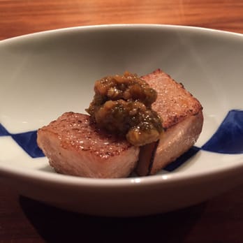 Q Restaurant - Seared bluefin toro with shishito pepper paste - Japanese Near Me - Los Angeles, California