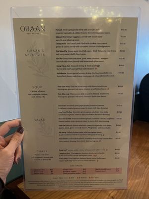 Menu photo 5 Oraan Thai Eatery San Francisco, CA Menu photo 5 Oraan Thai Eatery San Francisco, CA