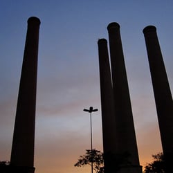 ItaúPower Shopping - As torres e o pôr do sol