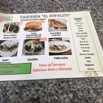 Taqueria El Nopalito - Food menu - Mexican Near Me - Bryan, Texas Taqueria El Nopalito - Food menu - Mexican Near Me - Bryan, Texas