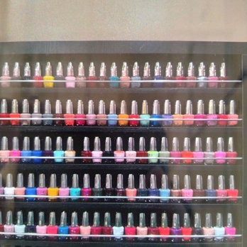 Gaia Nails - So many polish colors to choose from. - Nail Salons Near Me - Walnut Creek, California