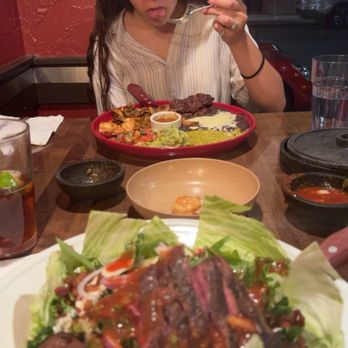 Diego's Spirited Kitchen - Steak salad(bottom) Mar y Tierra(top, hopefully spelled correctly lol) - New American Near Me - Redmond, Oregon