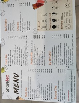 Menu photo 2 Sharetea Philadelphia, PA Menu photo 2 Sharetea Philadelphia, PA