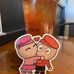 Sharetea - Strawberry Green Tea with Lychee Jelly