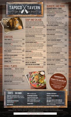 Menu photo 6 Tapoco Tavern Robbinsville, NC