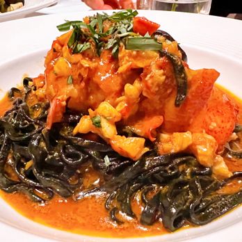 Nerai - ASTAKOMAKARONADA ( Maine lobster and squid ink linguine ) - Greek Near Me - New York, New York Nerai - ASTAKOMAKARONADA ( Maine lobster and squid ink linguine ) - Greek Near Me - New York, New York