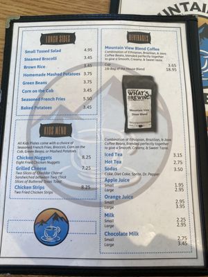 Menu photo 6 Mountain View Diner Fort Garland, CO