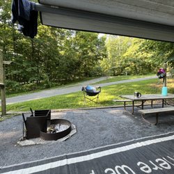 Greenbrier State Park - Level pads! Wish we brought lights to string between the lantern posts.