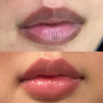 Inked Studio - Lip Blush: Before after ( 2 months healed ) - Permanent Makeup Near Me - Temple City , California