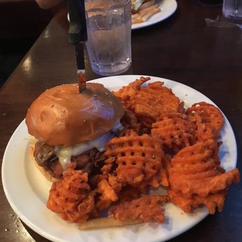 Sidewinders - Ranch Chicken sandwich with sweet potato fries DELICIOUS - New American Near Me - Jackson, Wyoming
