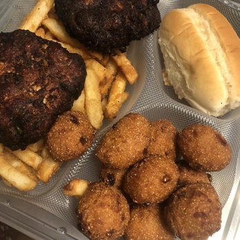 Cameron's Seafood - Crab cake combo with fries and hush puppies - Seafood Near Me - Laurel, Maryland