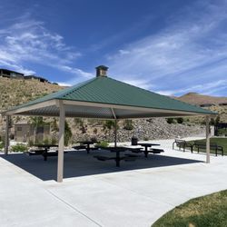 Covered eating area.