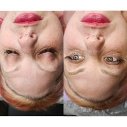 Prickly Peach - Beautiful blonde brows. Permanent makeup for the win!
(Microblading)
