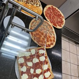 Each day they offer many types of slices.