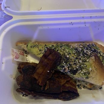 Schat’s Bakery and Restaurant - My burnt bacon with my avocado toast  the avocado toast was delicious though. - Bakeries Near Me - Minden, Nevada