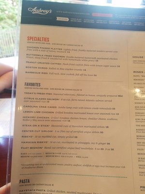 Menu photo 4 Aubrey's - Oak Ridge Oak Ridge, TN