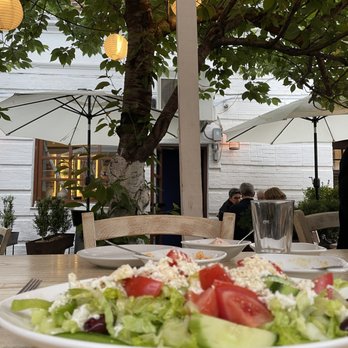 Aliada - Greek Salad at their outdoor dining area. - Greek Near Me - Astoria, New York