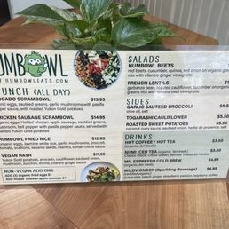 Page 2 of Menu