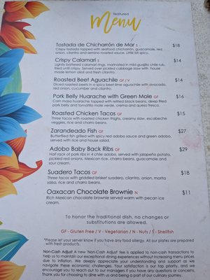 Menu photo 4 Ambriza Houston, TX