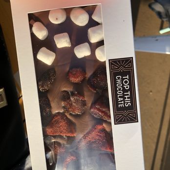 Top This Chocolate - $9 customized build your own chocolate bar- milk chocolate with marshmallow, strawberries and chili mango! - Chocolatiers & Shops Near Me - Ventura, California Top This Chocolate - $9 customized build your own chocolate bar- milk chocolate with marshmallow, strawberries and chili mango! - Chocolatiers & Shops Near Me - Ventura, California