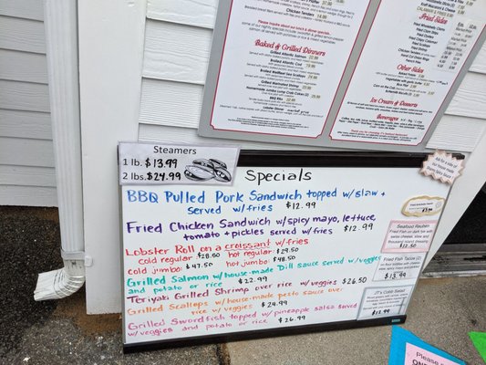 Menu photo 1 J T's Seafood Brewster, MA