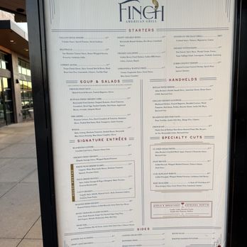 The Finch - Menu - Seafood Near Me - Grand Prairie, Texas