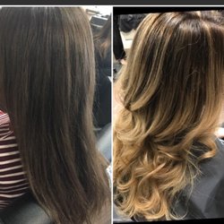 Celebrities Salon and Spa - Before and after. Color and hair cut by . MERRY VALDEZ..