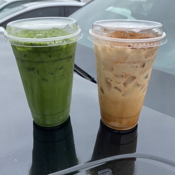 MoonGoat Coffee Roasters - Iced hulk juice & Iced churro latte - Coffee Roasteries Near Me - Costa Mesa, California MoonGoat Coffee Roasters - Iced hulk juice & Iced churro latte - Coffee Roasteries Near Me - Costa Mesa, California