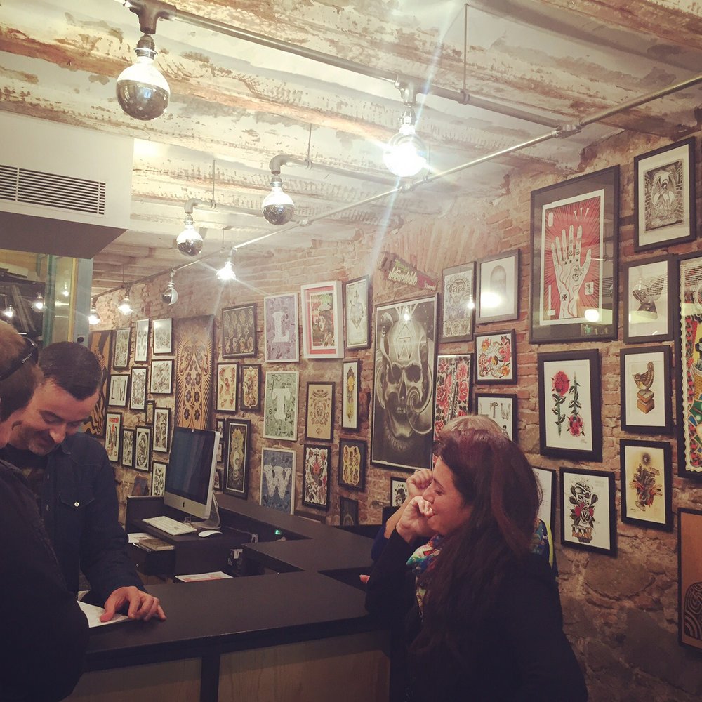 Inside the shop
