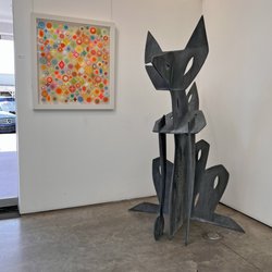 Gebert Contemporary - Nelson sculpture and Takamura painting