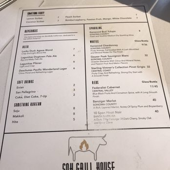 Soh Grill House - Menu back - Barbeque Near Me - Pasadena, California Soh Grill House - Menu back - Barbeque Near Me - Pasadena, California