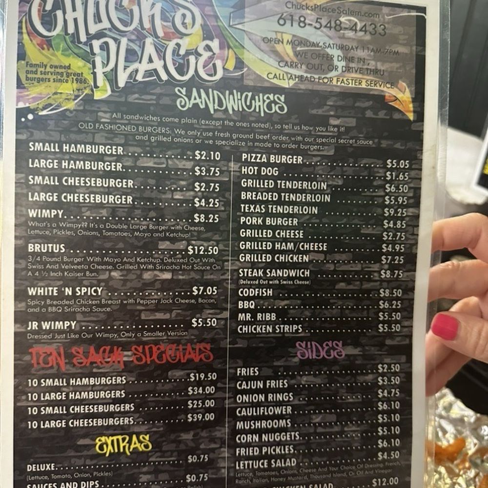 Chuck's Place - Burgers Near Me - Salem, Illinois Chuck's Place - Burgers Near Me - Salem, Illinois
