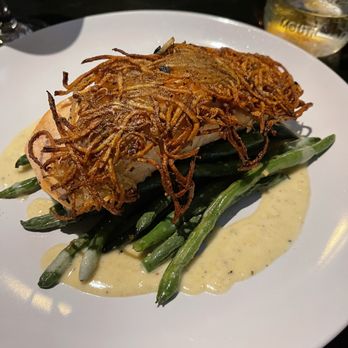 OctoBar - Potato crusted salmon fillet with green beans - Tapas/Small Plates Near Me - Baltimore, Maryland