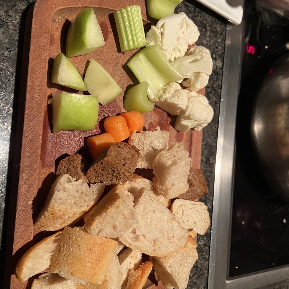 The Melting Pot - Bread and Veggies for Cheese Fondue - Fondue Near Me - Orlando, Florida The Melting Pot - Bread and Veggies for Cheese Fondue - Fondue Near Me - Orlando, Florida