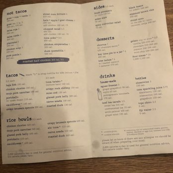 Bartaco - Menu - Tacos Near Me - Raleigh, North Carolina