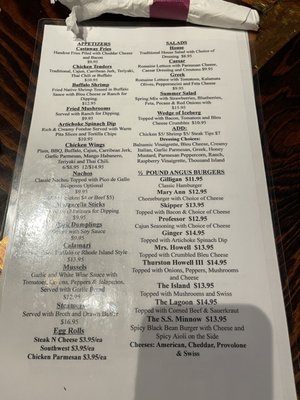 Menu photo 2 Castaway's Boat House Dover, NH
