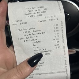 There where 3 receipts the one that proves I was charged a 3rd time she RIPPED out of my girlfriends hand. There where 3 receipts the one that proves I was charged a 3rd time she RIPPED out of my girlfriends hand.