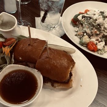 Cooper’s Hawk Winery & Restaurant - Prime rib sandwich with side salad, and Napa chicken salad - Wine Bars Near Me - Middleton, Wisconsin Cooper’s Hawk Winery & Restaurant - Prime rib sandwich with side salad, and Napa chicken salad - Wine Bars Near Me - Middleton, Wisconsin