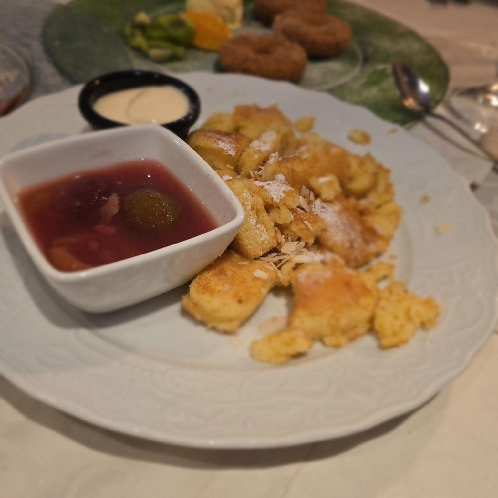 Feldbergblick - Dessert - like a scrambled bread pudding. Very good - German Near Me - Frankfurt, HE