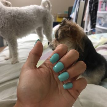 Raffine Nail & Spa - Acrylic gel refill with a mild coffin shape by Hannah - Nail Salons Near Me - Annandale, Virginia