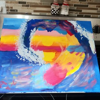 Painting with a Twist - Btw, I am certain my 5 year old grandson could have done a better job - Art Classes Near Me - Davie, Florida Painting with a Twist - Btw, I am certain my 5 year old grandson could have done a better job - Art Classes Near Me - Davie, Florida