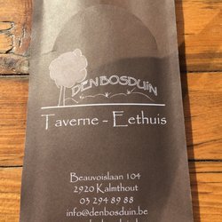 De Bosduin - Adres gegevens inclusief bestek en servet