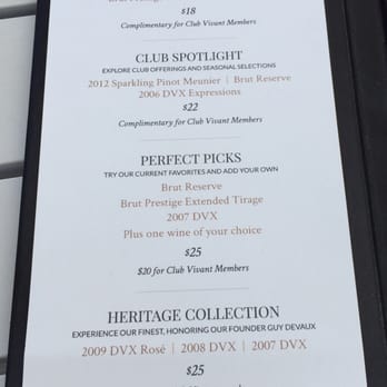Mumm Napa - mumm's tasting menu options - Wine Tasting Room Near Me - Rutherford, California