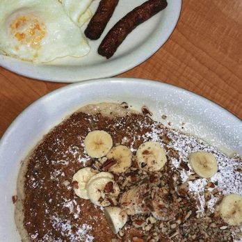 Stacks On Route 66 - Gluten free GF BANANA NUT PANCAKE - American Near Me - Glendora, California Stacks On Route 66 - Gluten free GF BANANA NUT PANCAKE - American Near Me - Glendora, California