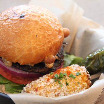 Cafe Maji - Mushroom Burger ($14.00) - Coffee & Tea Near Me - Artesia, California