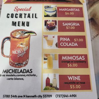 El Toro Negro - Bar Menu - Mexican Near Me - Kenneth City, Florida El Toro Negro - Bar Menu - Mexican Near Me - Kenneth City, Florida