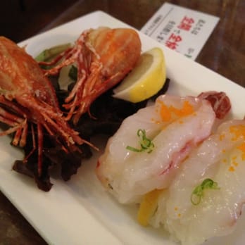 Sushi Zone - Amaebi Nigiri w/ Fried Shrimp Heads ($6.25) - Sushi Bars Near Me - San Francisco, California Sushi Zone - Amaebi Nigiri w/ Fried Shrimp Heads ($6.25) - Sushi Bars Near Me - San Francisco, California