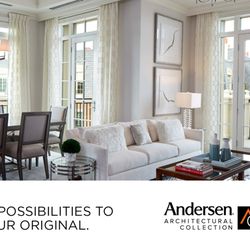 Pinon Window & Door - Hinged Patio Door with Sidelights & Transoms Andersen E-Series