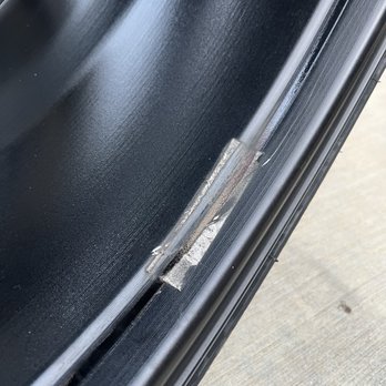 Gomez Custom Wheels & Tires - When removing the tire weight You can see were they scratched the rim. - Auto Parts & Supplies Near Me - Fontana, California Gomez Custom Wheels & Tires - When removing the tire weight You can see were they scratched the rim. - Auto Parts & Supplies Near Me - Fontana, California